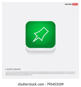 Map pin icon Green Web Button