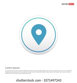 Map pin icon Hexa White Background icon template