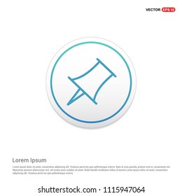 Map pin icon Hexa White Background icon template - Free vector icon