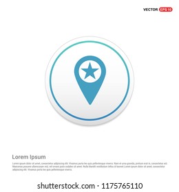 Map Pin Icon Hexa White Background icon template - Free vector icon