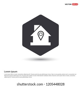 Map pin icon Hexa White Background icon template - Free vector icon