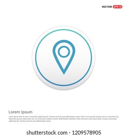 Map pin icon Hexa White Background icon template - Free vector icon