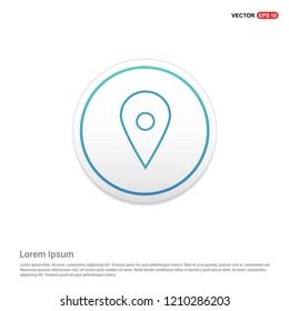 Map pin icon Hexa White Background icon template - Free vector icon