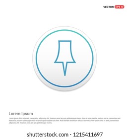 Map pin icon Hexa White Background icon template - Free vector icon