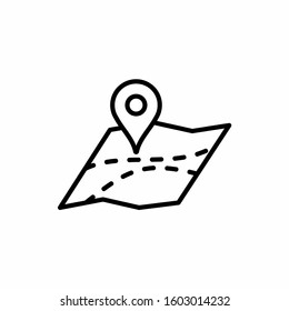 Map pin icon. Isolated address and map pin icon line style. Premium quality vector symbol drawing concept for your logo web mobile app UI design.