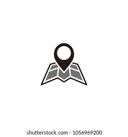 Map pin icon isolated on white background