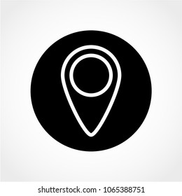 Map pin Icon Isolated on White Background