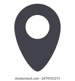 Map pin icon isolated on white background