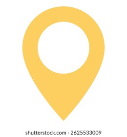 Icono de pin de mapa aislado sobre fondo blanco