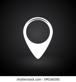 Map pin icon isolated on background.