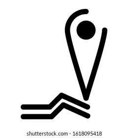 map pin icon isolated sign symbol vector illustration - high quality black style vector icons
