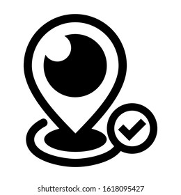map pin icon isolated sign symbol vector illustration - high quality black style vector icons
