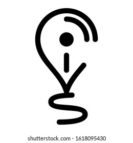 map pin icon isolated sign symbol vector illustration - high quality black style vector icons
