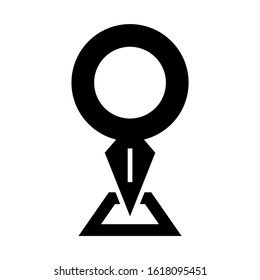 map pin icon isolated sign symbol vector illustration - high quality black style vector icons
