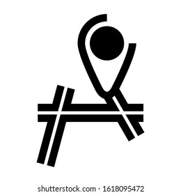 map pin icon isolated sign symbol vector illustration - high quality black style vector icons
