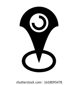 map pin icon isolated sign symbol vector illustration - high quality black style vector icons

