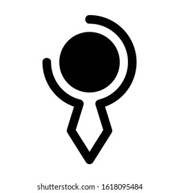 map pin icon isolated sign symbol vector illustration - high quality black style vector icons
