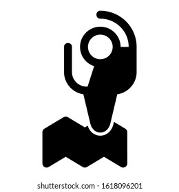 map pin icon isolated sign symbol vector illustration - high quality black style vector icons
