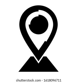 map pin icon isolated sign symbol vector illustration - high quality black style vector icons
