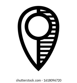map pin icon isolated sign symbol vector illustration - high quality black style vector icons
