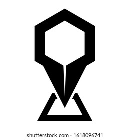 map pin icon isolated sign symbol vector illustration - high quality black style vector icons
