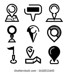 map pin icon isolated sign symbol vector illustration - Collection of high quality black style vector icons
