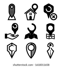 map pin icon isolated sign symbol vector illustration - Collection of high quality black style vector icons
