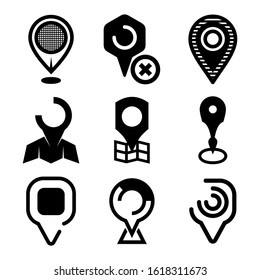map pin icon isolated sign symbol vector illustration - Collection of high quality black style vector icons
