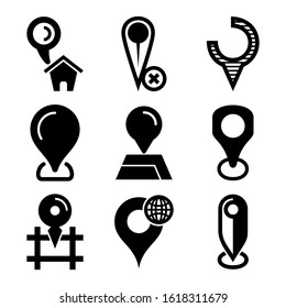 map pin icon isolated sign symbol vector illustration - Collection of high quality black style vector icons
