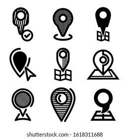 map pin icon isolated sign symbol vector illustration - Collection of high quality black style vector icons
