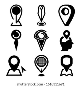 map pin icon isolated sign symbol vector illustration - Collection of high quality black style vector icons
