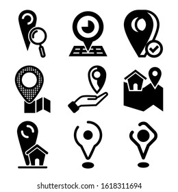 map pin icon isolated sign symbol vector illustration - Collection of high quality black style vector icons
