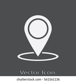 Map Pin icon isolated sign symbol and flat style for app, web and digital design. Vector illustration.
