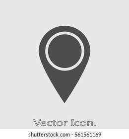Map Pin icon isolated sign symbol and flat style for app, web and digital design. Vector illustration.