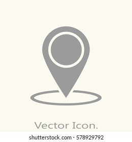 Map Pin icon isolated sign symbol and flat style for app, web and digital design. Vector illustration.