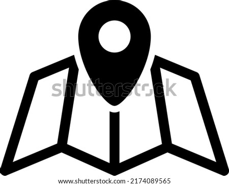 Map pin icon isolated vector illustration.