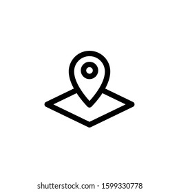 Map pin icon. Line design template