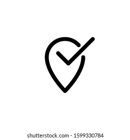 Map pin icon. Line design template