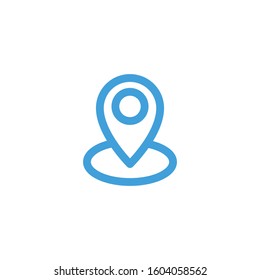 Map pin icon. Line design template