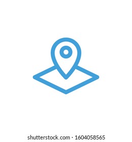 Map pin icon. Line design template