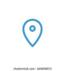 Map pin icon. Line design template