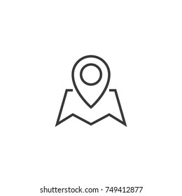 map pin Icon. line style vector illustration