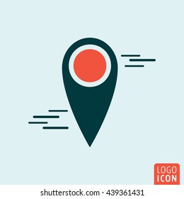 Map pin icon. Location mark symbol. Vector illustration