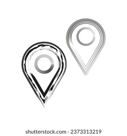 Map pin icon. Location marker pin icon. Vector illustration. EPS 10.
