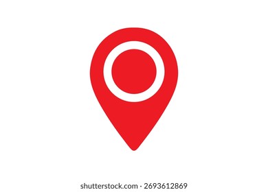 Icono de pin de mapa. Vector de icono de marcador de ubicación