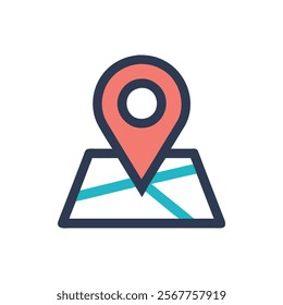 Map Pin Icon for Location Marking