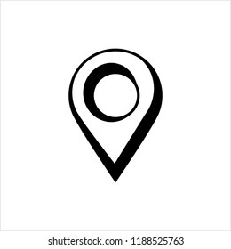 Map Pin Icon, Location On The Map Vector Art Illustration