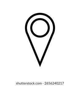 Map pin icon. Location pin on map. GPS point. Vector	
