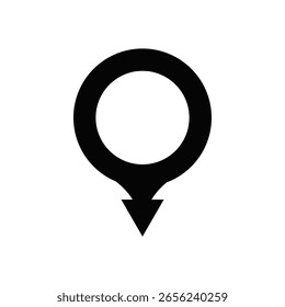 Icono de pin de mapa. Locación pin en el mapa. Punto GPS. Vector	