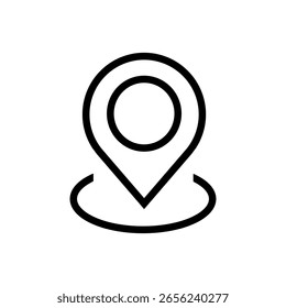 Icono de pin de mapa. Locación pin en el mapa. Punto GPS. Vector	